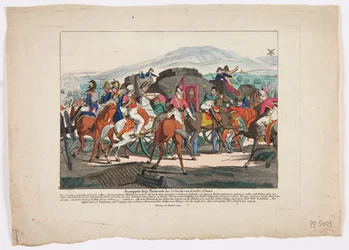 Die Flucht Napoleons von der Schlacht bei Waterloo, 1815